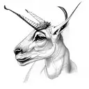 Arabian oryx tattoo design idea