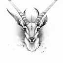 Arabian oryx tattoo design idea