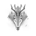 Arabian oryx tattoo design idea