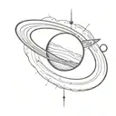 Saturn being main focus, sun and moon combining with it and have presence tattoo design idea