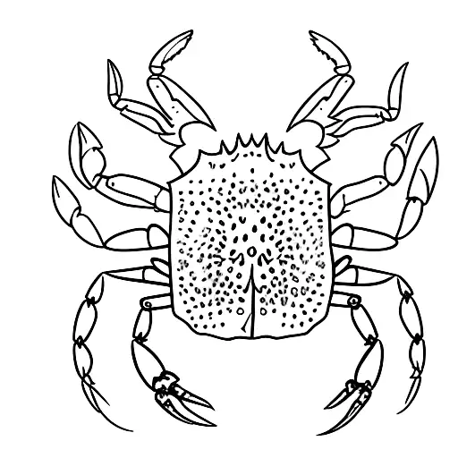crab, watercolor, HUNTER tattoo design idea