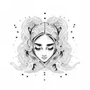 A dotwork design featuring a girl in a jiu jitsu gi with intricate patterns tattoo design idea