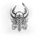 Viking arm sleeve tattoo design idea