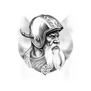 Viking arm sleeve tattoo design idea