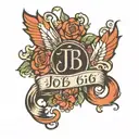 Job 3:16 bible verse tattoo design idea