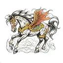 mustang horse tattoo design idea