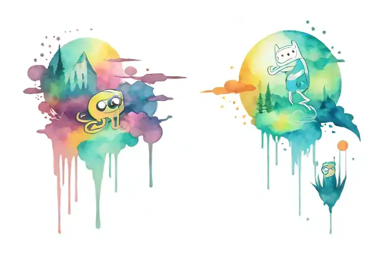adventure time tattoo design idea