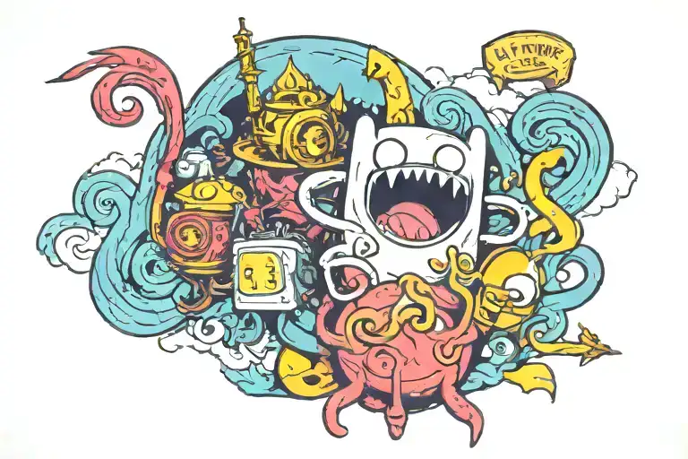 adventure time tattoo design idea