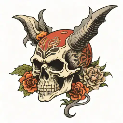 skull tattoo design idea
