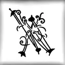 three musketeer sabers crossed with sun and ivy tattoo design idea