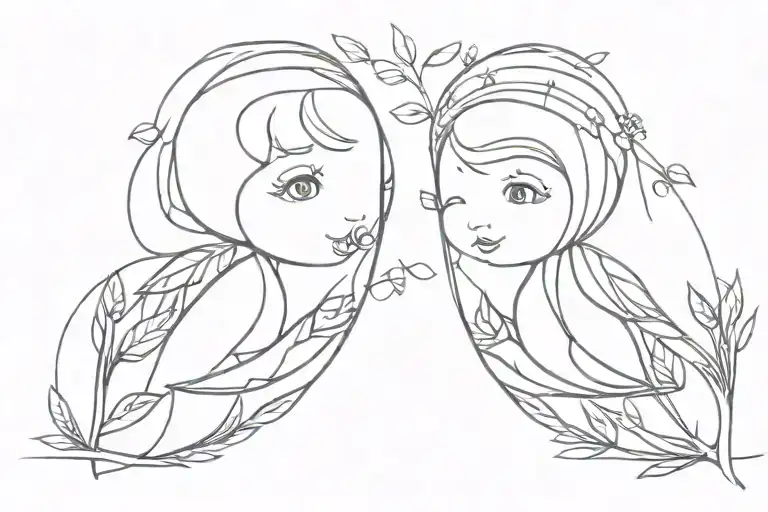 2 peas in a pod one dad and daughter tattoo design idea