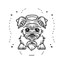 border terrier tattoo design idea