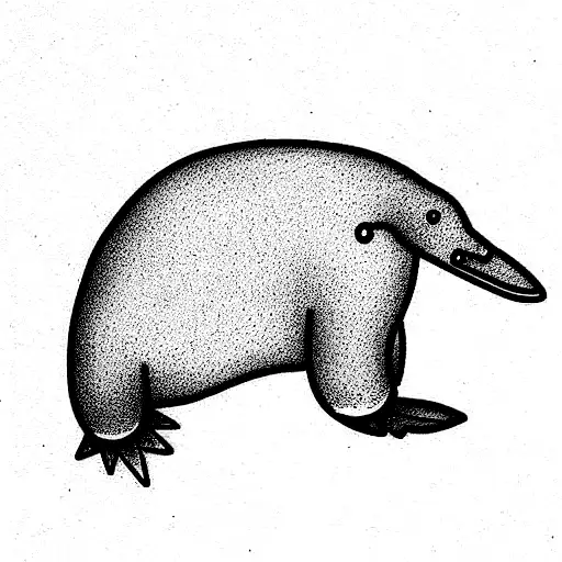 platypus tattoo design idea