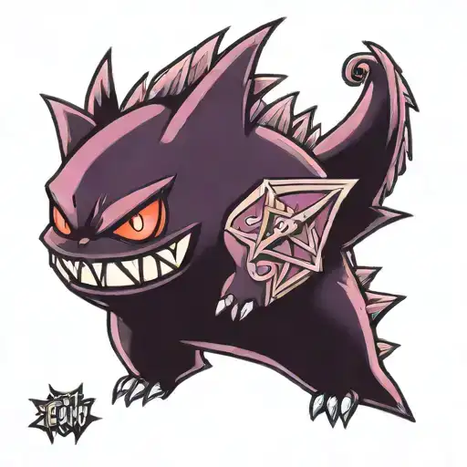 pokemon gengar tattoo design idea