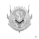 tribal dragon tattoo design idea