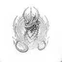 tribal dragon tattoo design idea