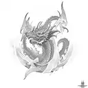 tribal dragon tattoo design idea