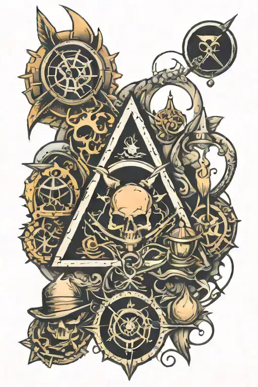 alchemy symbols tattoo design idea