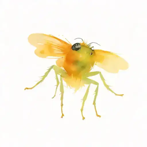 little fly , insect, bug eyes, funny, friendly, cute tattoo design idea