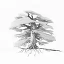 dead tree with the rock in the ground saying you are enough tattoo design idea