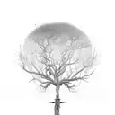 dead stick tree  tattoo design idea