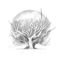 dead stick tree  tattoo design idea