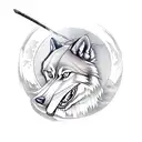 miyamoto musashi samurai with wolf and moon tattoo design idea