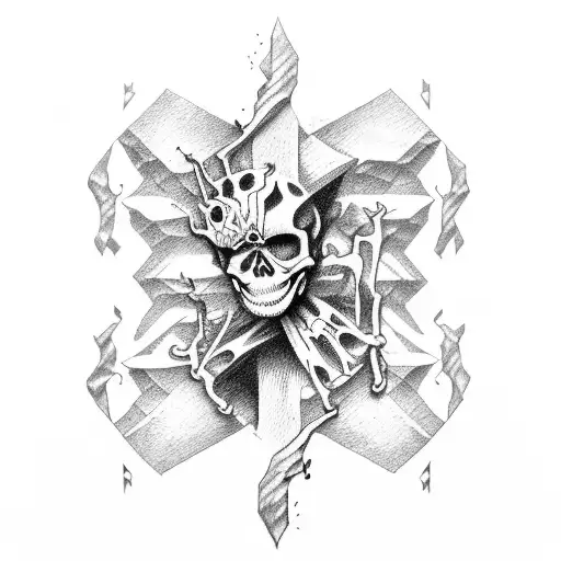 skeleton hand climbing pole  tattoo design idea