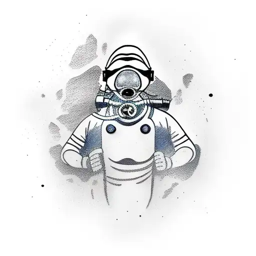 diver tattoo design idea