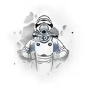 diver tattoo design idea