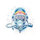 diver tattoo design idea