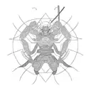 Samurai mantis tattoo design idea