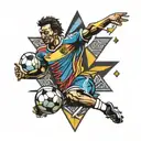 Colombia and soccer tattoo design idea