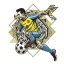 Colombia and soccer tattoo design idea
