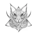 Abstract and little bit curvy lines tattoo design idea