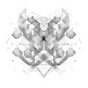 Abstract and little bit curvy lines tattoo design idea