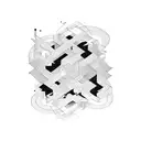 Abstract and little bit curvy lines tattoo design idea