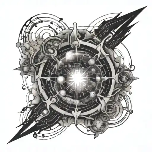 quantum physics themed tattoo tattoo design idea