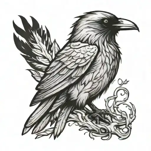 RAVEN BIRD TATTO tattoo design idea