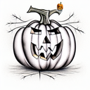Jack O' Lantern tattoo design idea