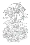Hawaii tattoo design idea