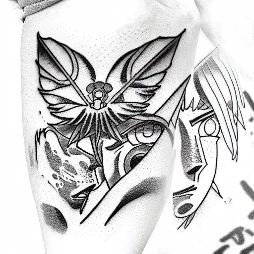 one piece anime tattoo design idea