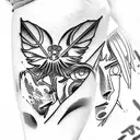 one piece anime tattoo design idea