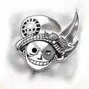 one piece anime tattoo design idea