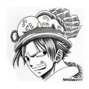 one piece anime tattoo design idea
