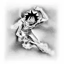 one piece anime tattoo design idea