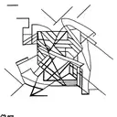abstract line drawing representing the letter R and N tattoo design idea