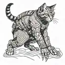 cat winter soldier tattoo design idea