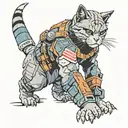cat winter soldier tattoo design idea