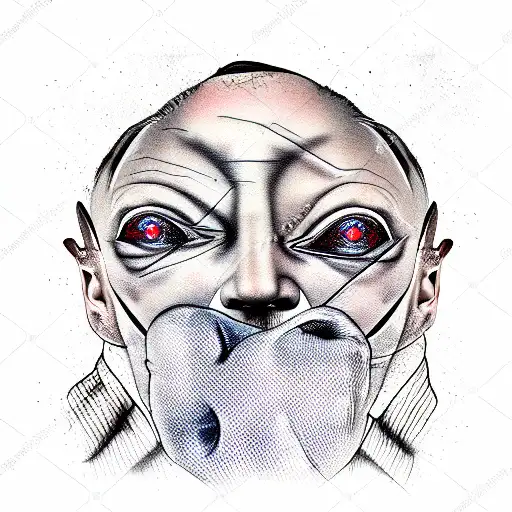 Horror hannibal lecter tattoo design idea